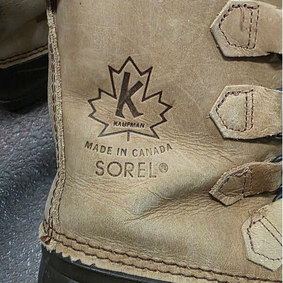 Sorel Manitou Leather Duck Boots Womens US 8 Lined Kaufman Waterproof Canada - Picture 8 of 12